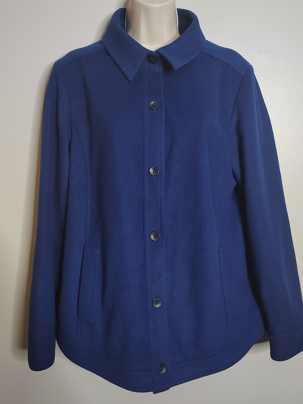Doncaster Blue Wool Cashmere Blend lightweight Jacket Shacket Women's Size 10